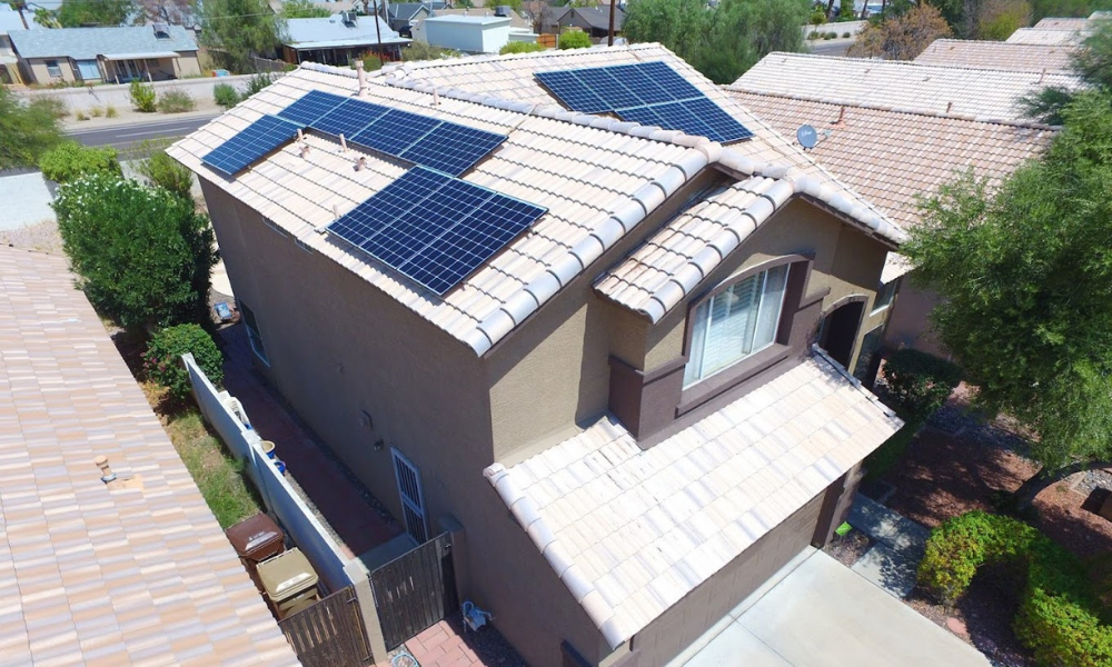 Solar Power Array on House In Arizona