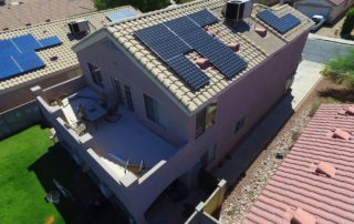 Roof of a residential house equipped with solar panels installed by SUNSOLAR SOLUTIONS, highlighting energy efficiency and renewable energy use.