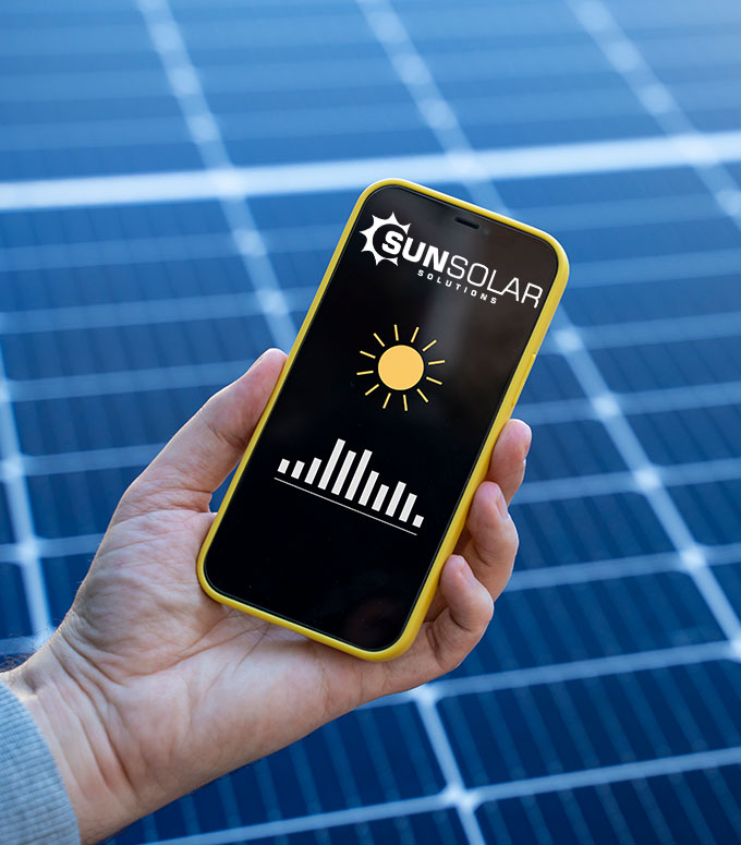 SUNSOLAR SOLUTIONS Tracking Solar Energy On App